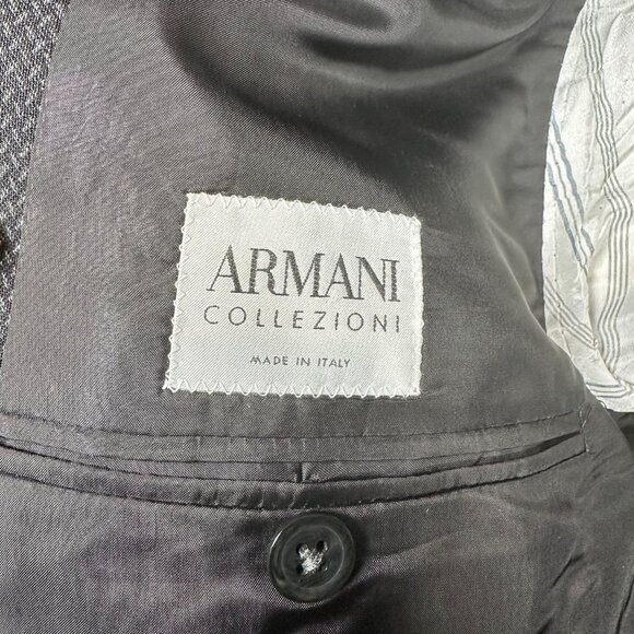 Vintage Giorgio Armani Collezioni Men's Jacket Blazer Single Breasted Size 44R - Picture 9 of 15